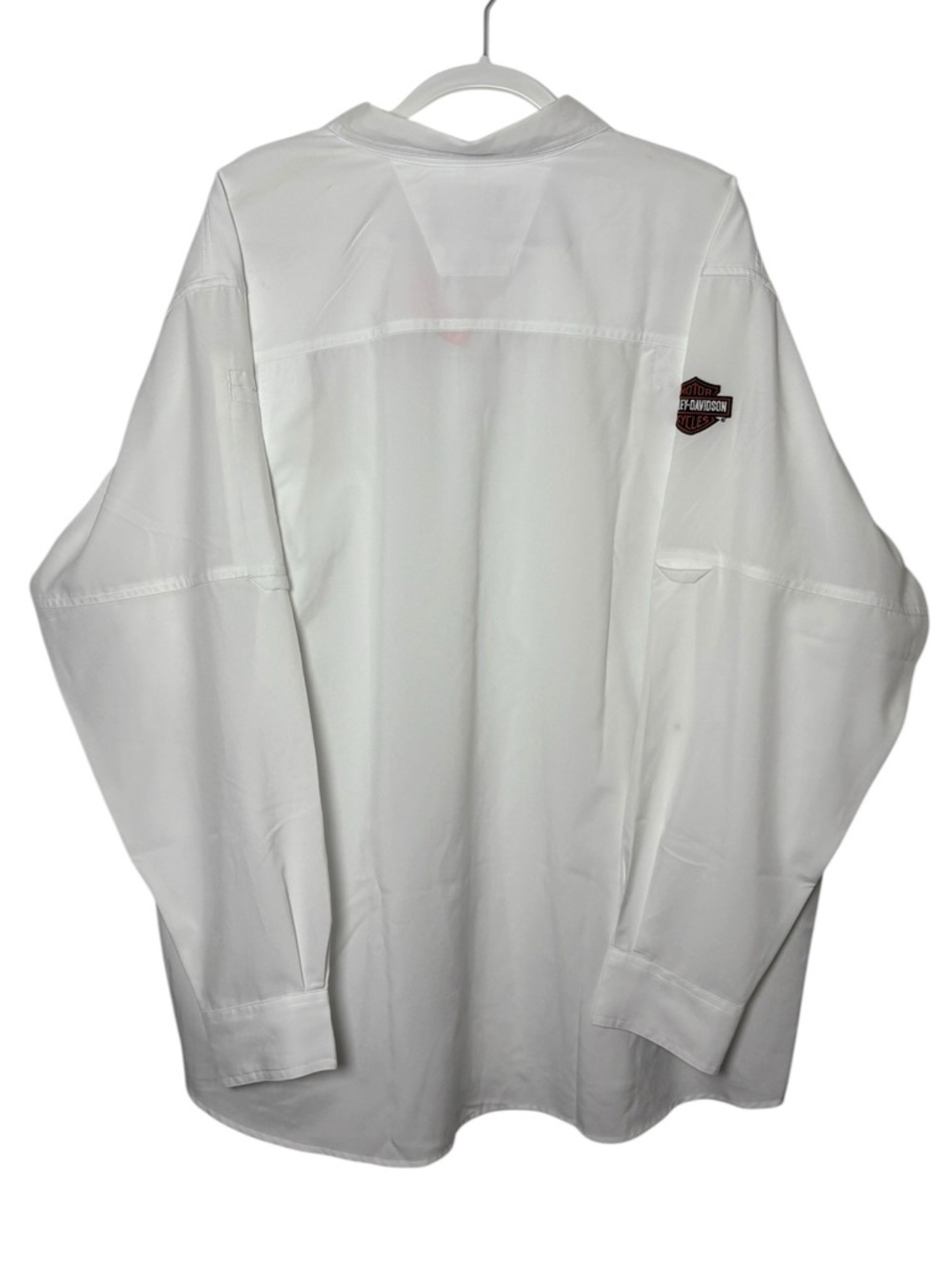Harley Davidson Long Sleeve White Button Down Shirt XXL Embroidered NWT Biker - Picture 6 of 7